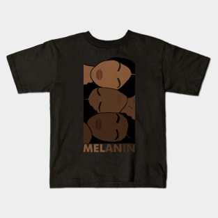 Melanin Shades, African Women, Brown Skin Girl Kids T-Shirt